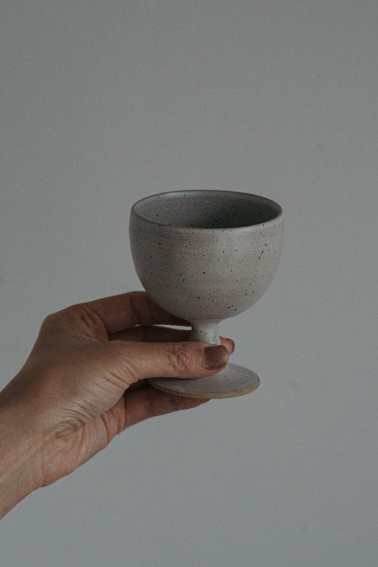 "More Wine" Ceramic Goblet